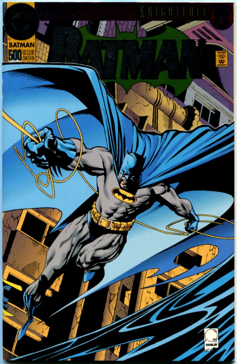 1993 Batman #500 DC Comics Knightfall 19 Embossed Cover Lot of 5