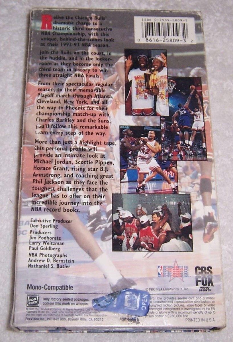 Three-Peat Chicago Bulls' Historic Third Championship Season VHS