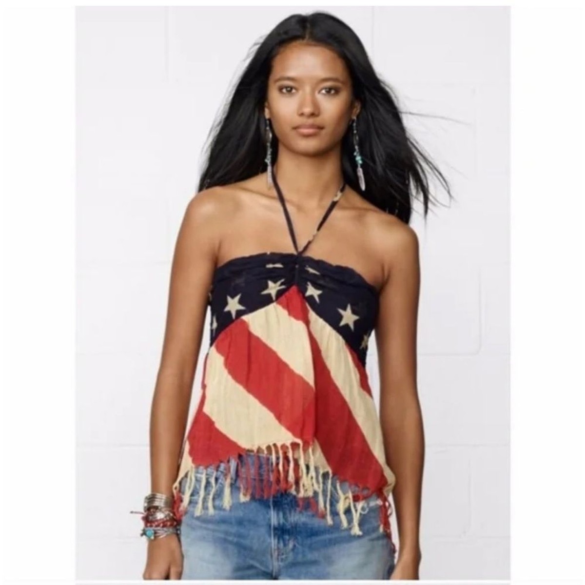 DENIM & SUPPLY RALPH LAUREN ストール Ralph Lauren Denim & Supply Stars & Stripes Blue/Red Gauze