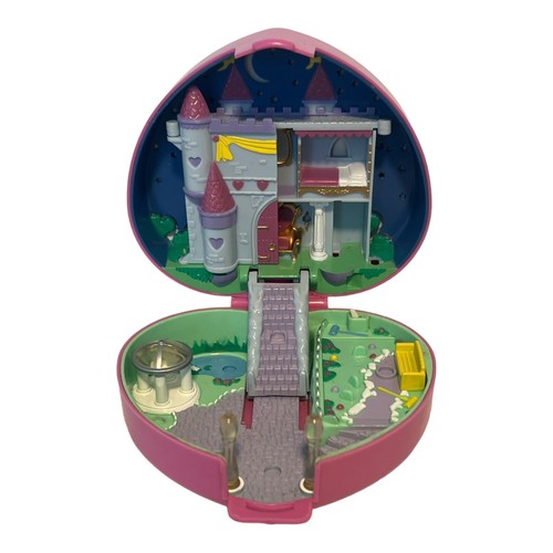 Polly Pocket STARLIGHT CASTLE 1 Funcionando 1992 Vintage Pájaro Azul Rosa Corazón Lote - Imagen 3 de 10
