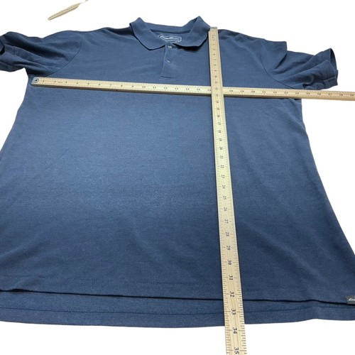 Eddie Bauer Polo Mens 2XLT 2XL Tall Blue Cotton Short Sleeve Shirt new - Picture 5 of 7