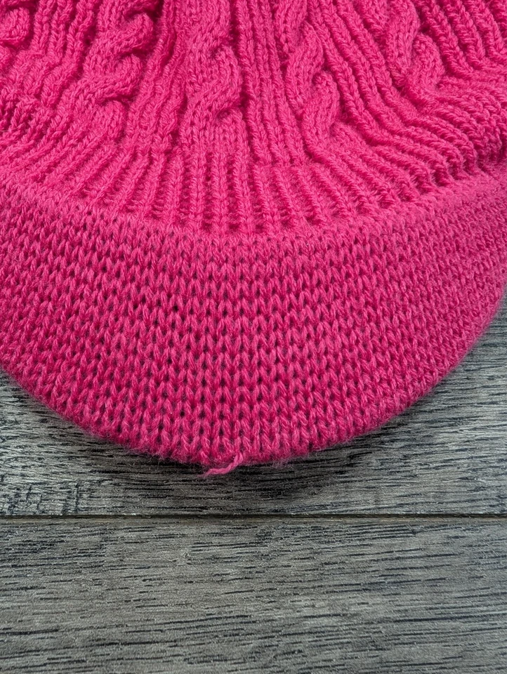 Ropa de bebé niña divertida lugar para niños 2-4 años rosa brillante sombrero tejido Foto 2 de 3