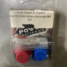 XS POWER 580 PAIR OF 12-VOLT SHORT STYLE BRASS BATTERY TERMINAL POST ADAPTERS M6