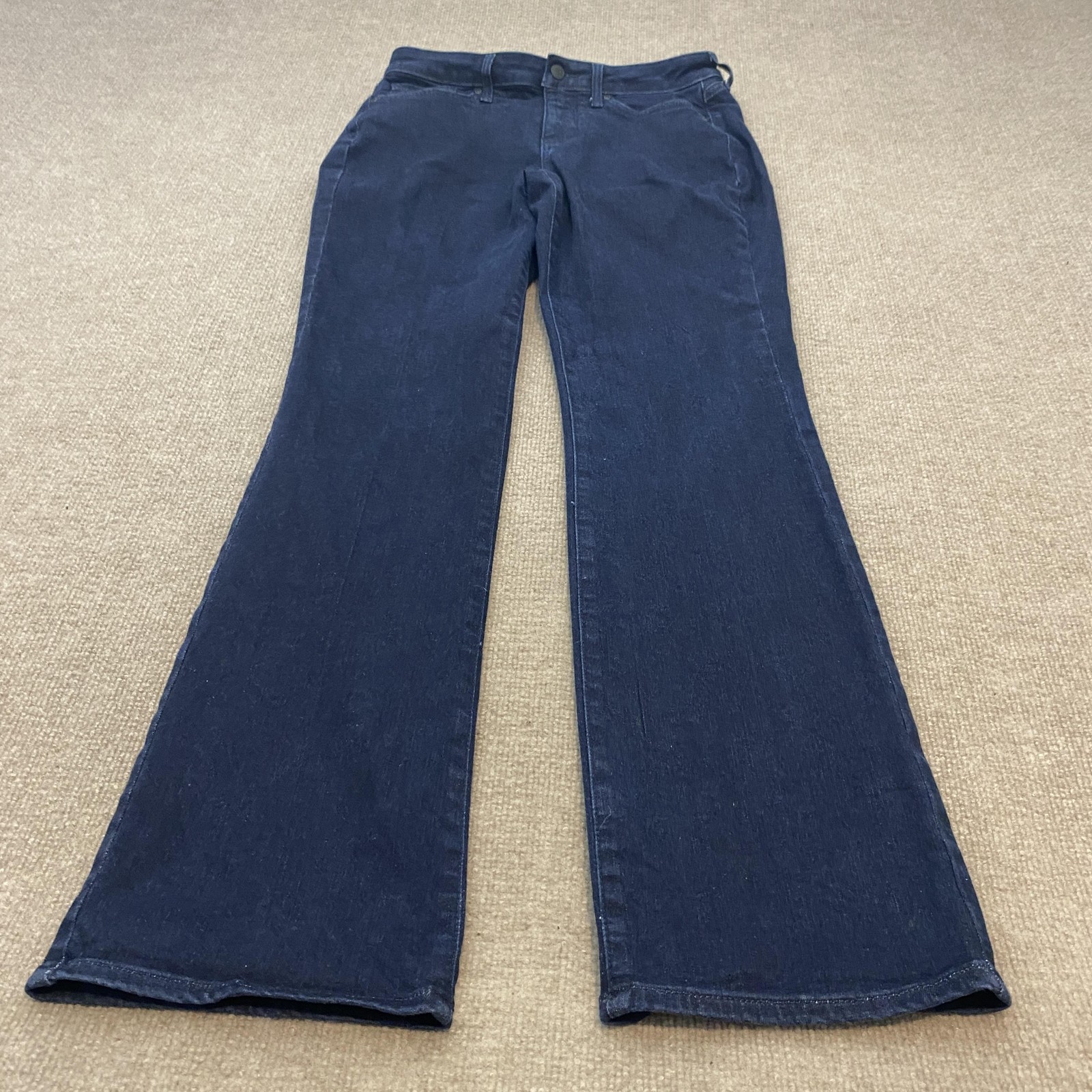 NYDJ Barbara Bootcut Jeans Womens 8 Blue Dark Wash Mid Rise Stretch Slimming