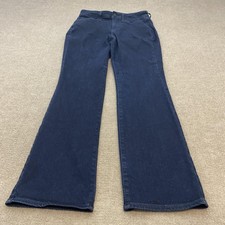 NYDJ Barbara Bootcut Jeans Womens 8 Blue Dark Wash Mid Rise Stretch Slimming