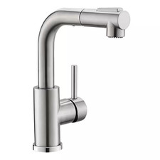 2-Spray Patterns Single Handle Stainless-Steel Pull-Out Sprayer Kitchen Faucet w
