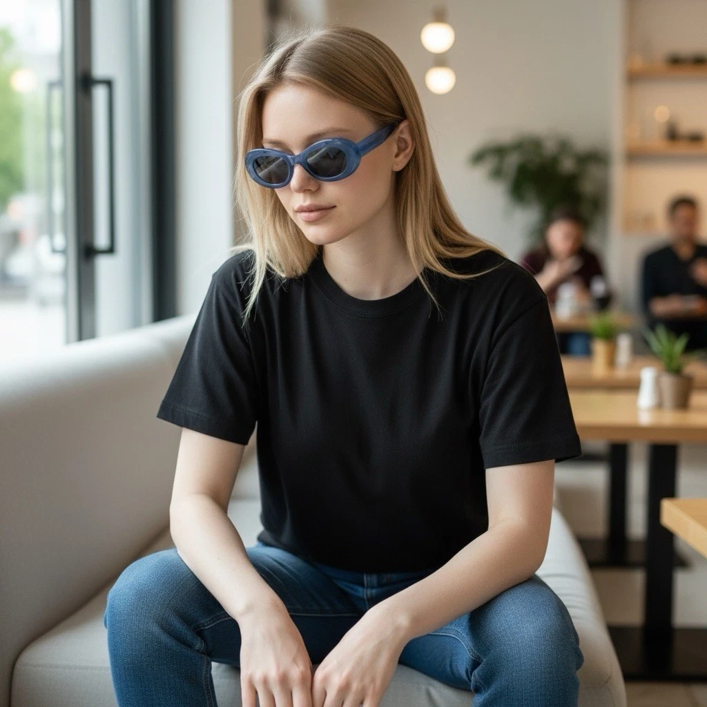 Emporio Armani Blue Sunglasses for Women | eBay display picture 3