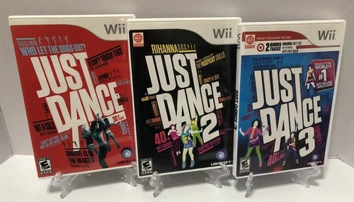 Wii Just Dance Game Bundle - Just Dance 1 2 3 - Complete- Free Shipping