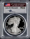 1987-S $1 Silver American Eagle PCGS PR70DCAM - John Mercanti Signature