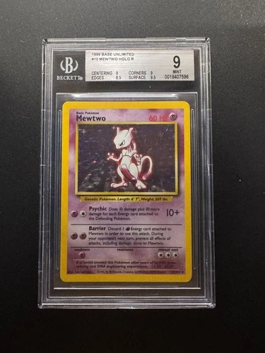 Mewtwo Holo MINT BGS 9 1999 Base Unlimited