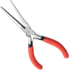 Needle Nose Pliers 6 Inch - Precision with Extra Long 6 Inch, Red 