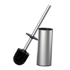Toilet Brush and Holder Set Heavy Duty 304 Stainless Steel Tall Brushed Nickel