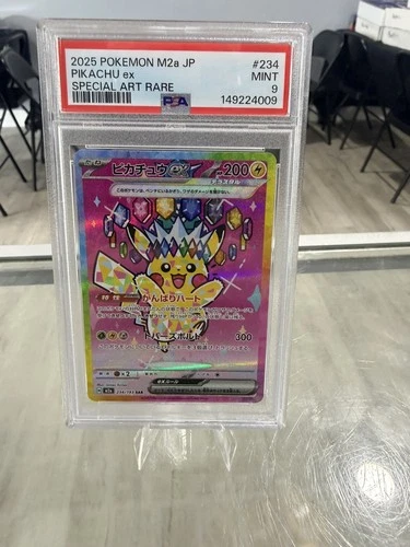 PSA 9 2025 Pokemon Japanese M2a Mega Dream ex #234 Pikachu ex SAR
