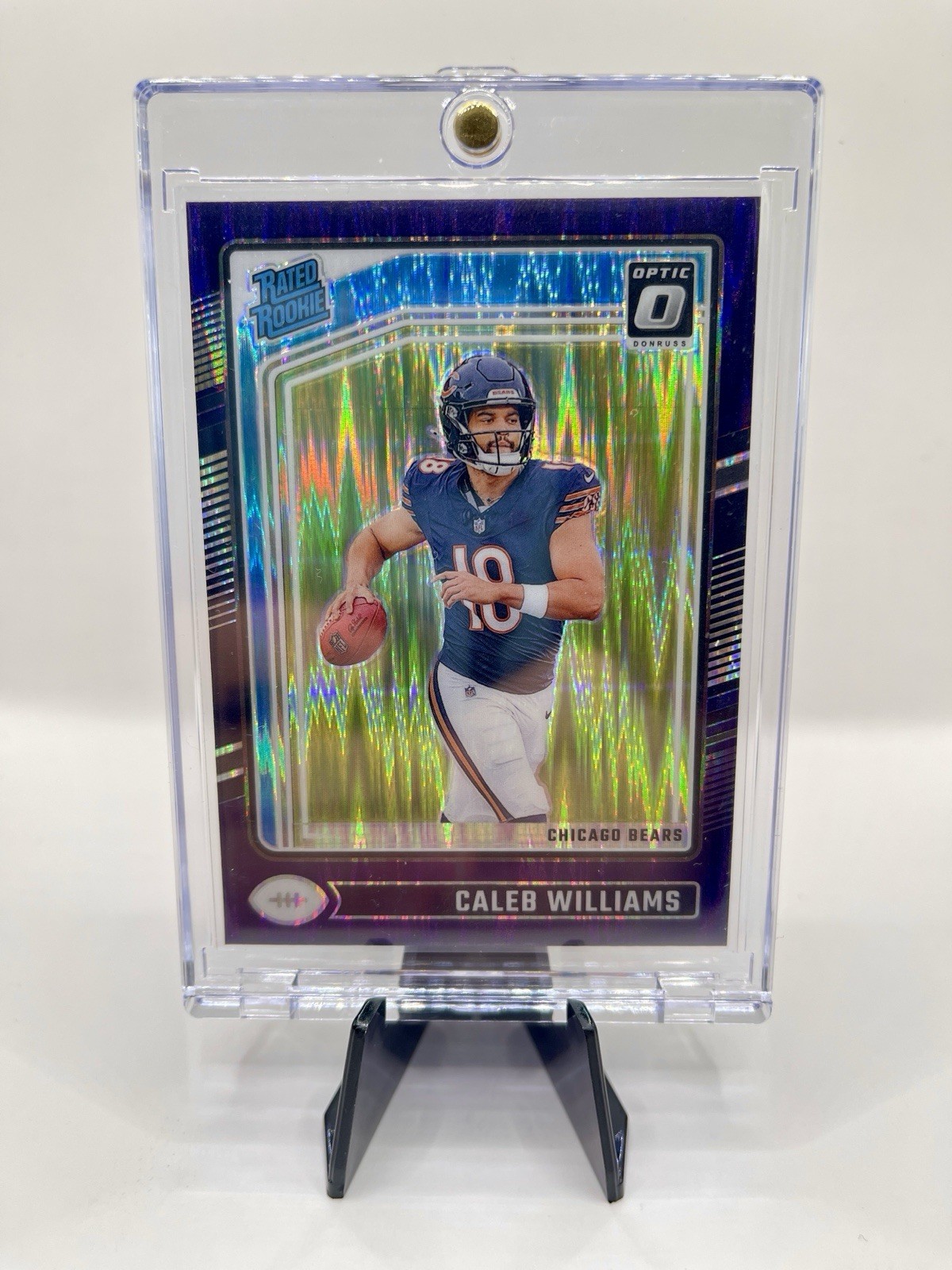 2024 Panini Donruss Optic - Caleb Williams #201 Purple Shock Prizm (RC)