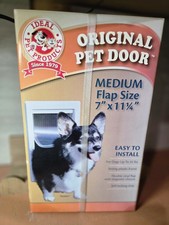 Pet Door Ideal Pet Products Plastic Medium Flap Size 7" x 11 1/4" Dog Kennel
