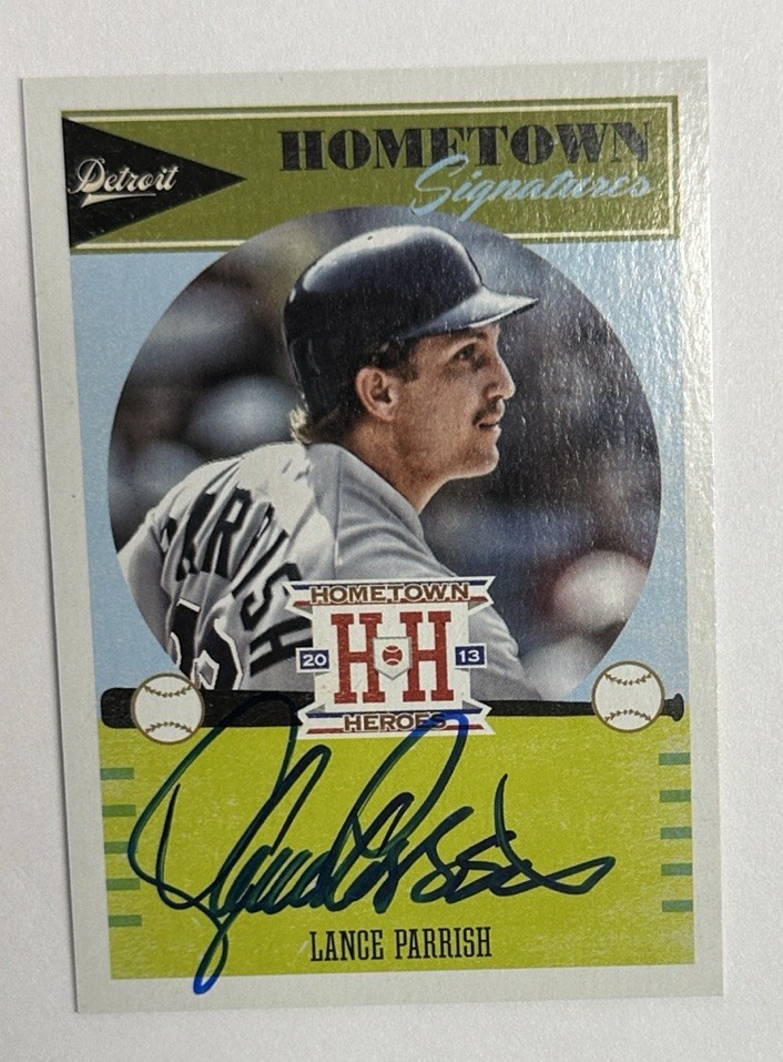 2013 Panini Hometown Heroes Lance Parrish Auto 