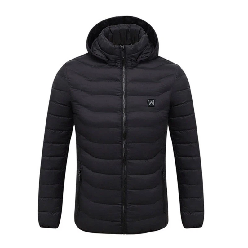 Winter Heated Hooded Jacket Men Women USB Charging Heating Coat 9 Areas Warm - product detail image 1
