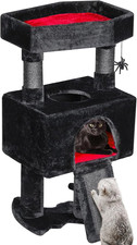 Cat Tree Tower for Indoor Gothic Cat Trees with Coffin Bed, Cat Condo Cat House