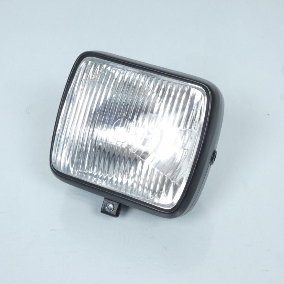 Phare optique avant rectangulaire noir 180x150mm Guia moto vintage ancienne