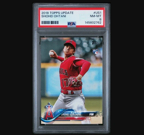 2018 Topps Chrome Update SHOHEI OHTANI PSA 8 Graded Rookie RC Baseball Card
