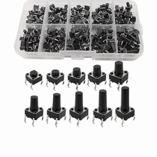 6x6 Tactile Push Button Switch 4.3mm-13mm DIP 4Pin ON OFF 10 Models for Arduino