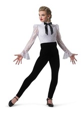 Costume Gallery Beethoven Jazz Tap Dance Costume Child Large White Black NEW