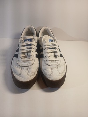 Adidas Sambarose Cloud White Black Women s Platform Samba Sz 8 AQ1134 Sneaker