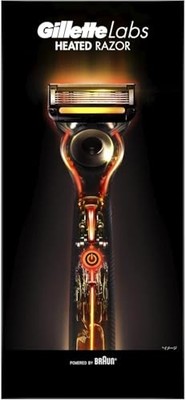 GilletteLabs Heated Razor Starter Kit Magnetic Charging Dock 5 Blade Waterproof
