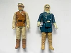 Vintage Star Wars 1980 Hoth Luke Skywalker & Hoth Han Solo Figures with packs