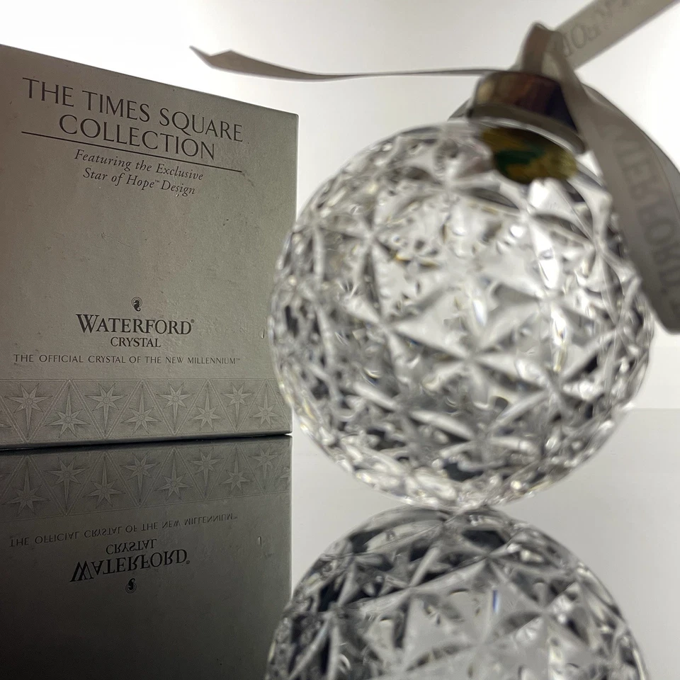 ADORNO BOLA WATERFORD CRISTAL 2000 Millenium Times Square Esperanza para la Abundancia Foto 2 de 4