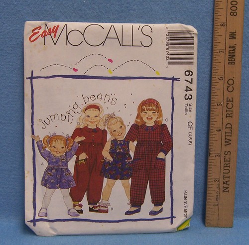 Childrens Sewing Patterns Sizes 2 to 6X Jumpsuit Pants Dress Skirt New Lot of 3 - Picture 2 of 4