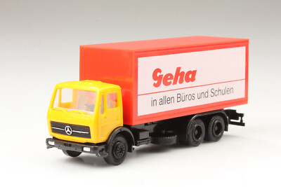 H0 Herpa MB Lkw Koffer ''Geha'' min. Schmutz/Kratzer  m. OVP