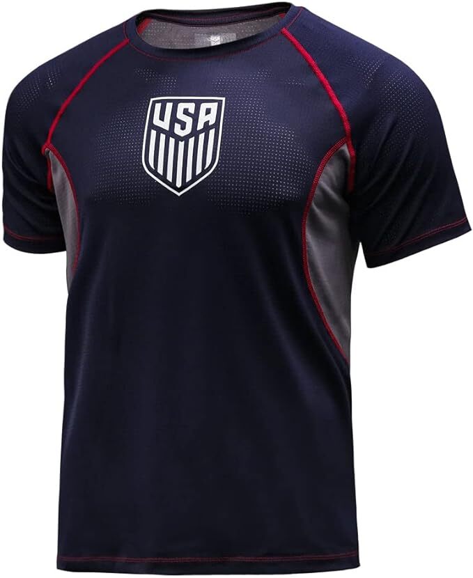 U.S. Soccer USMNT Adult Lightweight Soccer Poly Shirt - Add Your Name & Number
