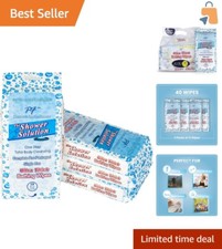 Hygienic Rinse-Free Shower Wipes - Extra Large Aloe Vera Bathing Wipes, 40 Count