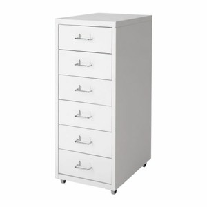 Ikea Helmer 6 Drawers Unit On Castor White Ebay