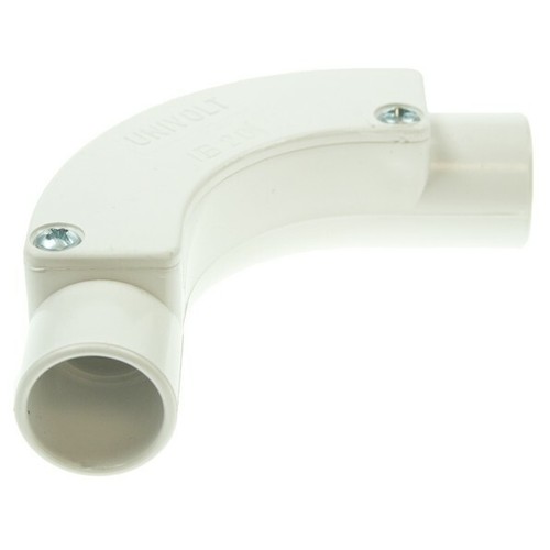 20MM White PVC Conduit Bends Boxes Adaptors Elbows Tee Coupler Saddles Clips Box - Picture 17 of 24