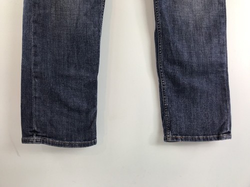 Levi's 505 Jeans Dark Blue 36 X 32 Regular Fit Straight Leg Denim Fading - Picture 4 of 11
