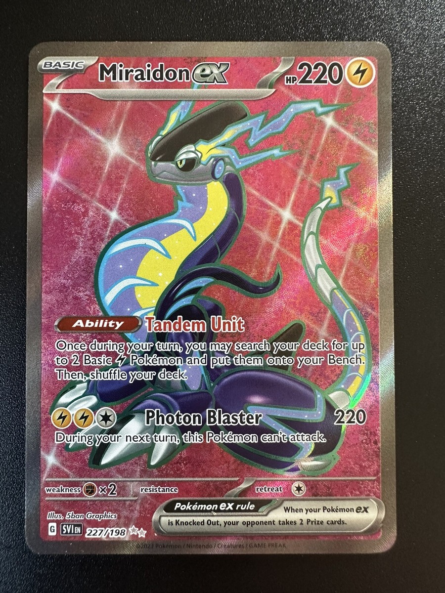 Pokemon TCG Miraidon ex 227/198 Scarlet & Violet Full Art