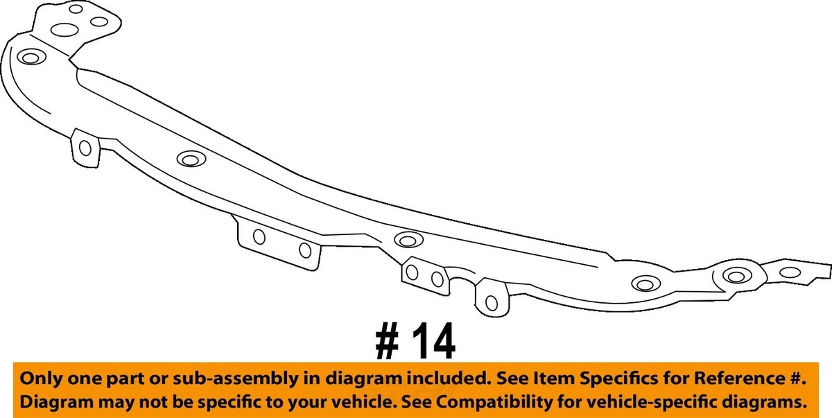 GM OEM 23382430 Front Bumper Upper Support Grille Component – 2016-2019 Chevy Cruze