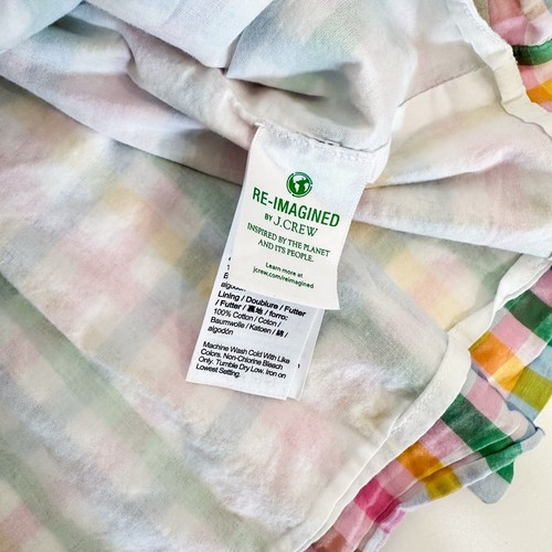 Crewcuts Girls' Colorful Plaid Button Front Dress Sz 10 100% Cotton - Picture 7 of 10