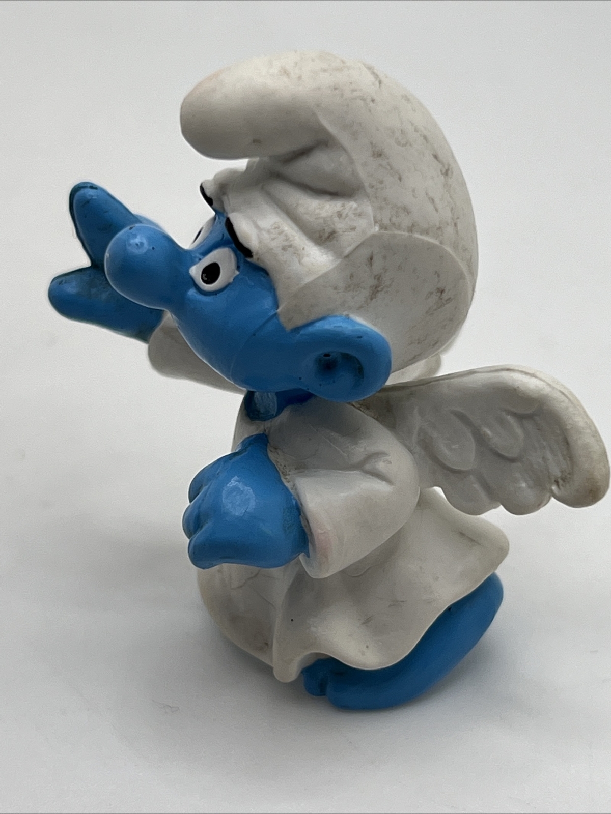 Vtg Schleich Smurf Figurine Smurf Angel Wings PEYO 20212 Figure PVC Toy