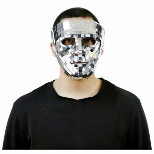Mirror Disco Ball Mask Halloween Dance Party Costume Accessory Adult