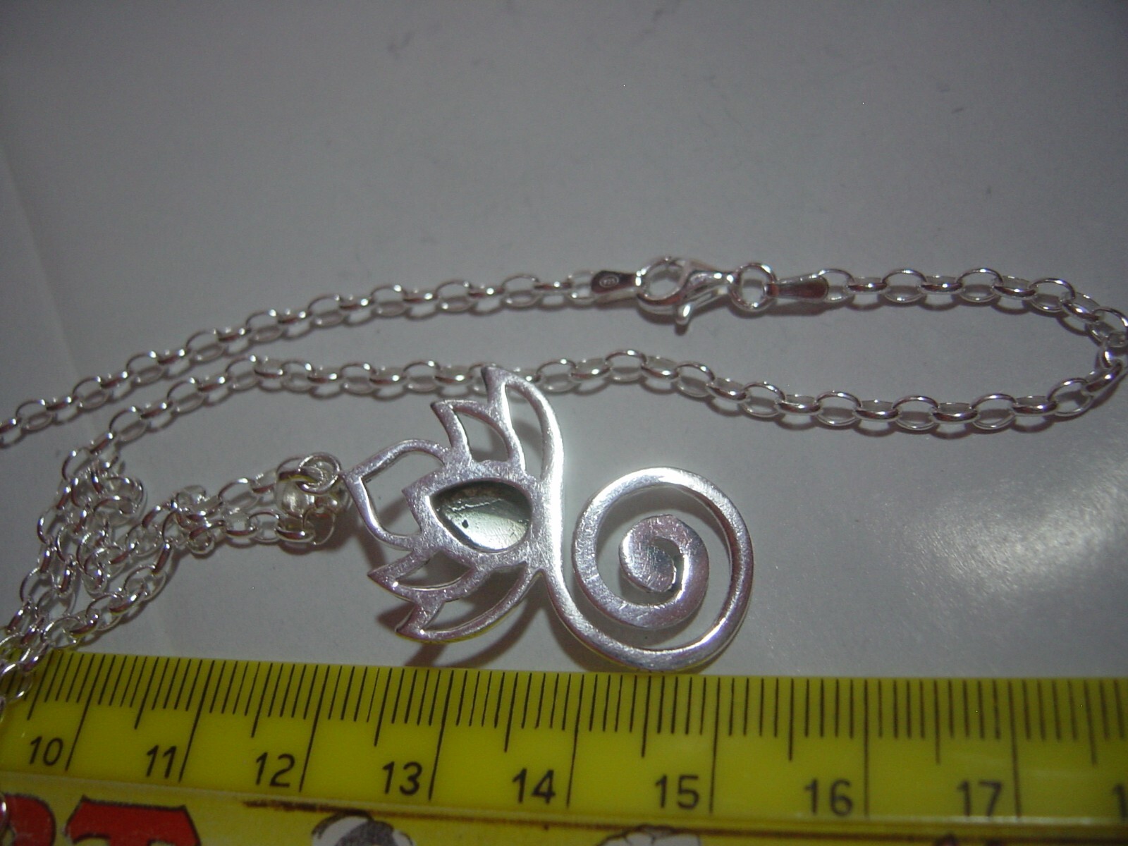 superb Solid Silver 20" belcher Chain & Unusual l… - image 7