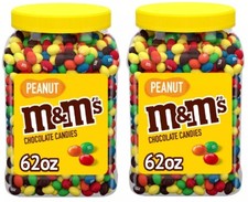 M&M Peanut Chocolate Multi Color Candy Jar 62...