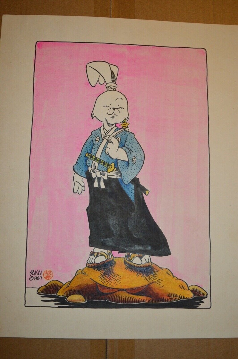 Vintage Original 1987 Art Stan Sakai Usagi Yojimbo Watercolor