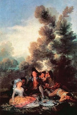Vesper Outdoors by Francisco de Goya - Art Print