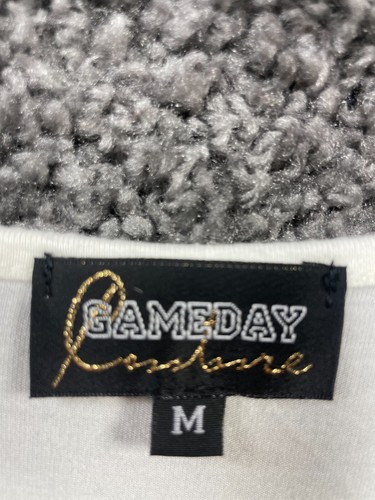 West Virginia Mountaineers Gameday Shirt Women's Medium Gray White Twisted Front - Picture 4 of 8