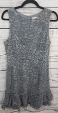 Altar'd State Lace Dress Woman Large Blue Sleeveless Fit & Flare Cocktail Ruffle