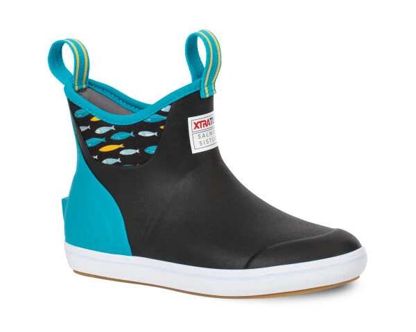 Xtratuf Women s 6 Inch Salmon Sisters Ankle Deck Boot Black