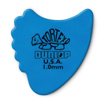 Dunlop 12 x Dunlop Tortex Flossen Plektren 414R,1,0 mm BLAU